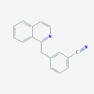 molecular formula C17H12N2 B3287019 3-(Isoquinolin-1-ylmethyl)benzonitrile CAS No. 83584-42-3