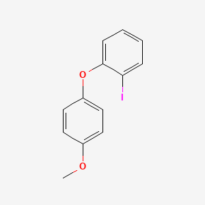 molecular formula C13H11IO2 B3287027 Benzene, 1-iodo-2-(4-methoxyphenoxy)- CAS No. 836-07-7