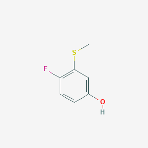 molecular formula C7H7FOS B3287065 4-Fluoro-3-methylsulfanylphenol CAS No. 836678-97-8