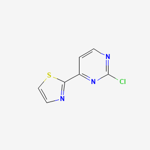 molecular formula C7H4ClN3S B3287090 2-(2-chloropyriMidin-4-yl)thiazole CAS No. 83726-80-1
