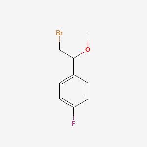 molecular formula C9H10BrFO B3287097 1-(2-Bromo-1-methoxyethyl)-4-fluorobenzene CAS No. 83739-63-3