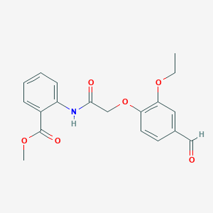 molecular formula C19H19NO6 B3287150 Methyl 2-{[(2-ethoxy-4-formylphenoxy)acetyl]amino}benzoate CAS No. 838882-52-3
