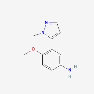 4-methoxy-3-(2-methyl-2H-pyrazol-3-yl)phenylamine