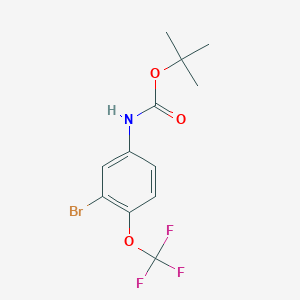 molecular formula C12H13BrF3NO3 B3287169 tert-butyl (3-bromo-4-(trifluoromethoxy)phenyl)carbamate CAS No. 839715-01-4
