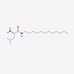 molecular formula C18H38N2O B3287171 Pentanamide, 2-amino-N-dodecyl-4-methyl-, (2S)- CAS No. 84005-00-5