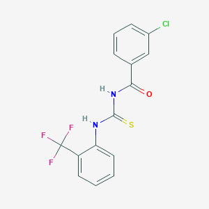 molecular formula C15H10ClF3N2OS B328726 N-(3-chlorobenzoyl)-N'-[2-(trifluoromethyl)phenyl]thiourea 