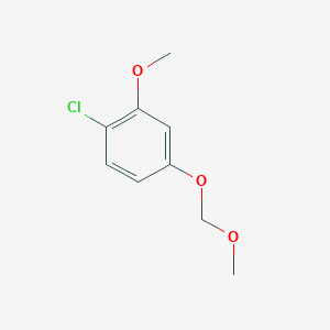 molecular formula C9H11ClO3 B3287292 1-Chloro-2-methoxy-4-(methoxymethoxy)benzene CAS No. 84290-28-8