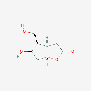 molecular formula C8H12O4 B032873 (3aR,4S,5R,6aS)-5-Hydroxy-4-(hydroxymethyl)hexahydro-2H-cyclopenta[b]furan-2-one CAS No. 32233-40-2
