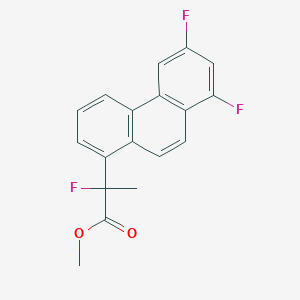 molecular formula C18H13F3O2 B3287319 Methyl 2-(6,8-difluorophenanthren-1-yl)-2-fluoropropanoate CAS No. 843614-89-1