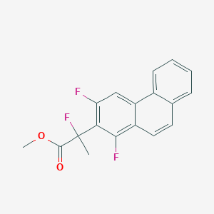 molecular formula C18H13F3O2 B3287322 Methyl 2-(1,3-difluorophenanthren-2-yl)-2-fluoropropanoate CAS No. 843614-91-5