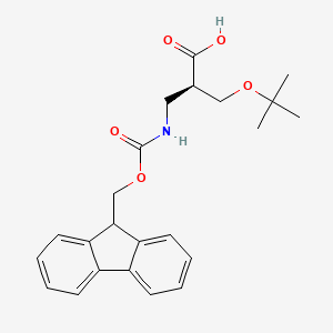 molecular formula C23H27NO5 B3287516 Fmoc-(R)-3-amino-2-(tert-butoxymethyl)propanoic acid CAS No. 847153-42-8