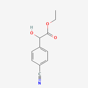 molecular formula C11H11NO3 B3287532 Ethyl 2-(4-cyanophenyl)-2-hydroxyacetate CAS No. 847227-46-7