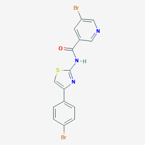 molecular formula C15H9Br2N3OS B328755 5-bromo-N-[4-(4-bromophenyl)-1,3-thiazol-2-yl]nicotinamide 