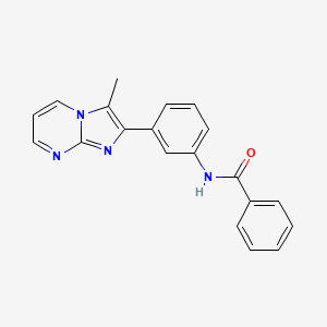 molecular formula C20H16N4O B3287601 N-(3-(3-methylimidazo[1,2-a]pyrimidin-2-yl)phenyl)benzamide CAS No. 847388-35-6