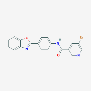 molecular formula C19H12BrN3O2 B328767 N-[4-(1,3-benzoxazol-2-yl)phenyl]-5-bromonicotinamide 