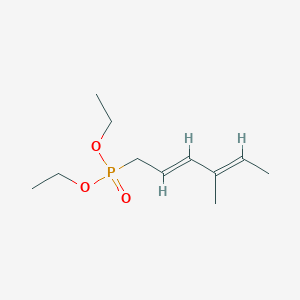 molecular formula C11H21O3P B032877 [(2E,4E)-4-Methyl-2,4-hexadienyl]phosphonic acid diethyl ester CAS No. 104701-95-3
