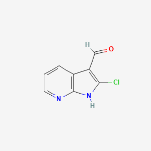 molecular formula C8H5ClN2O B3287750 1H-Pyrrolo[2,3-b]pyridine-3-carboxaldehyde, 2-chloro- CAS No. 847801-93-8