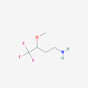 molecular formula C5H10F3NO B3287780 4,4,4-Trifluoro-3-methoxybutan-1-amine CAS No. 847926-84-5