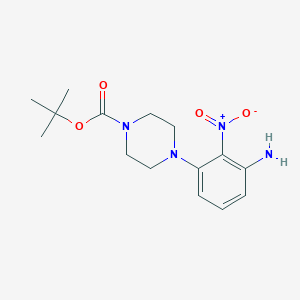 molecular formula C15H22N4O4 B3287799 Tert-butyl 4-(3-amino-2-nitrophenyl)piperazine-1-carboxylate CAS No. 84807-37-4