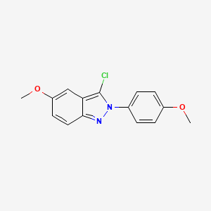 B3287822 3-chloro-5-methoxy-2-(4-methoxyphenyl)-2H-indazole CAS No. 848142-56-3