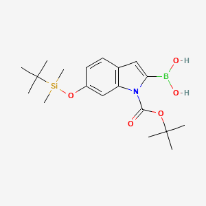 1H-Indole-1-carboxylic acid, 2-borono-6-[[(1,1-dimethylethyl)dimethylsilyl]oxy]-, 1-(1,1-dimethylethyl) ester (9CI)