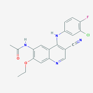 N-(4-((3-Chloro-4-fluorophenyl)amino)-3-cyano-7-ethoxyquinolin-6-yl)acetamide