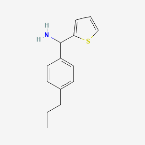 molecular formula C14H17NS B3287899 (4-丙基苯基)(噻吩-2-基)甲胺 CAS No. 848658-74-2