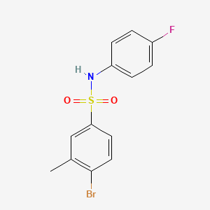 molecular formula C13H11BrFNO2S B3287947 4-bromo-N-(4-fluorophenyl)-3-methylbenzenesulfonamide CAS No. 849141-36-2