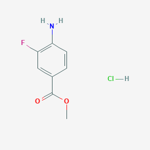 molecular formula C8H9ClFNO2 B3288010 Methyl 4-amino-3-fluorobenzoate hydrochloride CAS No. 849793-89-1