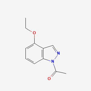 molecular formula C11H12N2O2 B3288088 Ethanone, 1-(4-ethoxy-1H-indazol-1-yl)- CAS No. 850363-64-3