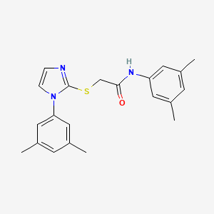 molecular formula C21H23N3OS B3288196 N-(3,5-dimethylphenyl)-2-{[1-(3,5-dimethylphenyl)-1H-imidazol-2-yl]sulfanyl}acetamide CAS No. 851131-98-1