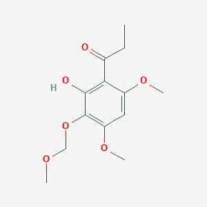 molecular formula C13H18O6 B032882 1-[2-Hydroxy-4,6-dimethoxy-3-(methoxymethoxy)phenyl]propan-1-one CAS No. 276690-11-0