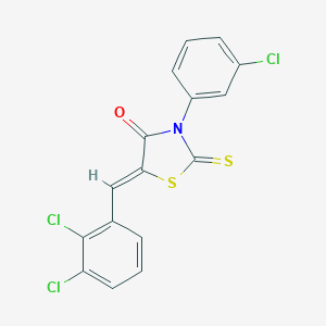 molecular formula C16H8Cl3NOS2 B328829 3-(3-Chlorophenyl)-5-(2,3-dichlorobenzylidene)-2-thioxo-1,3-thiazolidin-4-one 