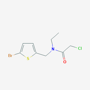 molecular formula C9H11BrClNOS B3288360 N-[(5-bromothiophen-2-yl)methyl]-2-chloro-N-ethylacetamide CAS No. 851903-52-1