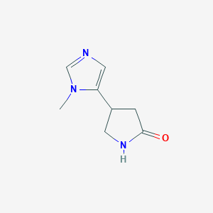molecular formula C8H11N3O B3288397 4-(1-methyl-1H-imidazol-5-yl)pyrrolidin-2-one CAS No. 85198-91-0
