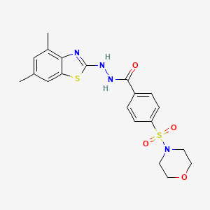 molecular formula C20H22N4O4S2 B3288400 N'-(4,6-dimethylbenzo[d]thiazol-2-yl)-4-(morpholinosulfonyl)benzohydrazide CAS No. 851987-21-8