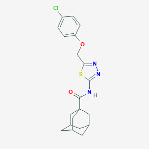 molecular formula C20H22ClN3O2S B328844 N-[5-[(4-chlorophenoxy)methyl]-1,3,4-thiadiazol-2-yl]adamantane-1-carboxamide 