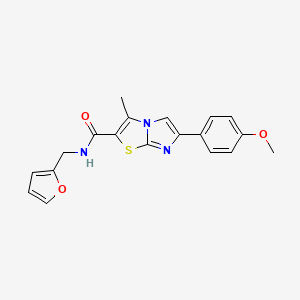 molecular formula C19H17N3O3S B3288446 N-[(furan-2-yl)methyl]-6-(4-methoxyphenyl)-3-methylimidazo[2,1-b][1,3]thiazole-2-carboxamide CAS No. 852134-84-0