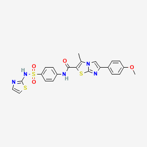 6-(4-methoxyphenyl)-3-methyl-N-(4-(N-(thiazol-2-yl)sulfamoyl)phenyl)imidazo[2,1-b]thiazole-2-carboxamide