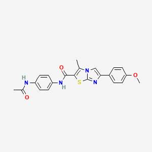 N-(4-acetamidophenyl)-6-(4-methoxyphenyl)-3-methylimidazo[2,1-b]thiazole-2-carboxamide