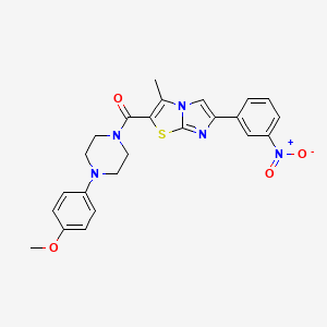 (4-(4-Methoxyphenyl)piperazin-1-yl)(3-methyl-6-(3-nitrophenyl)imidazo[2,1-b]thiazol-2-yl)methanone