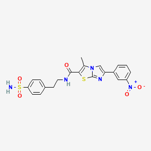 3-methyl-6-(3-nitrophenyl)-N-(4-sulfamoylphenethyl)imidazo[2,1-b]thiazole-2-carboxamide