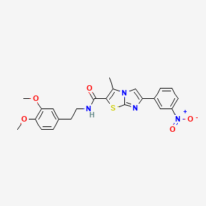 N-[2-(3,4-dimethoxyphenyl)ethyl]-3-methyl-6-(3-nitrophenyl)imidazo[2,1-b][1,3]thiazole-2-carboxamide