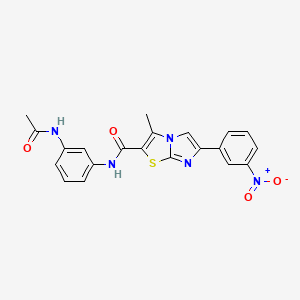N-(3-acetamidophenyl)-3-methyl-6-(3-nitrophenyl)imidazo[2,1-b]thiazole-2-carboxamide