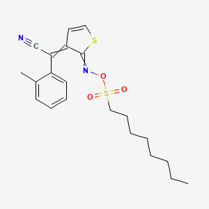 Benzeneacetonitrile, 2-methyl-alpha-[2-[[(octylsulfonyl)oxy]imino]-3(2H)-thienylidene]-