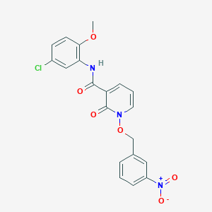 molecular formula C20H16ClN3O6 B3288566 N-(5-chloro-2-methoxyphenyl)-1-((3-nitrobenzyl)oxy)-2-oxo-1,2-dihydropyridine-3-carboxamide CAS No. 852365-70-9