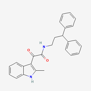 molecular formula C26H24N2O2 B3288647 N-(3,3-diphenylpropyl)-2-(2-methyl-1H-indol-3-yl)-2-oxoacetamide CAS No. 852369-01-8