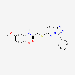 molecular formula C21H19N5O3S B3288663 N-(2,5-dimethoxyphenyl)-2-({3-phenyl-[1,2,4]triazolo[4,3-b]pyridazin-6-yl}sulfanyl)acetamide CAS No. 852372-56-6