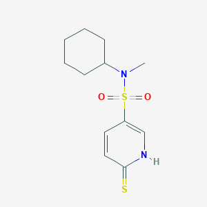 molecular formula C12H18N2O2S2 B3288779 N-cyclohexyl-6-mercapto-N-methylpyridine-3-sulfonamide CAS No. 852840-57-4