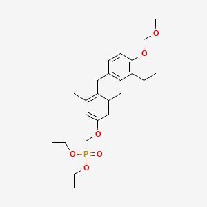 molecular formula C25H37O6P B3288794 Diethyl ((4-(3-isopropyl-4-(methoxymethoxy)benzyl)-3,5-dimethylphenoxy)methyl)phosphonate CAS No. 852947-40-1